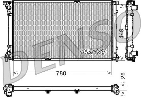 Denso DRM23098 - Радіатор, охолодження двигуна avtolavka.club