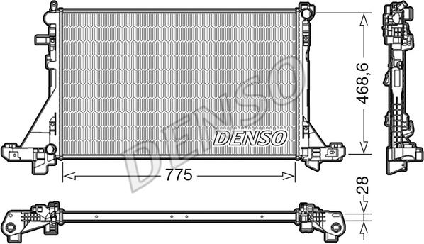 Denso DRM23093 - Радіатор, охолодження двигуна avtolavka.club