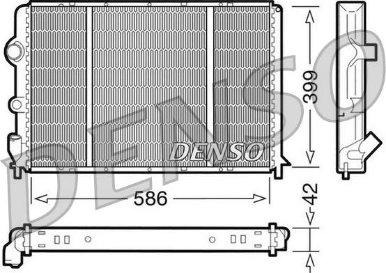 Denso DRM23051 - Радіатор, охолодження двигуна avtolavka.club