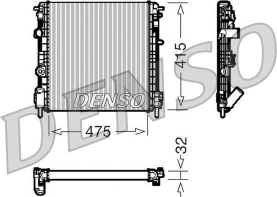 Denso DRM23014 - Радіатор, охолодження двигуна avtolavka.club