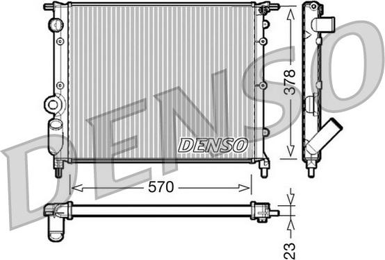 Denso DRM23013 - Радіатор, охолодження двигуна avtolavka.club