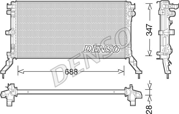 Denso DRM23039 - Радіатор, охолодження двигуна avtolavka.club