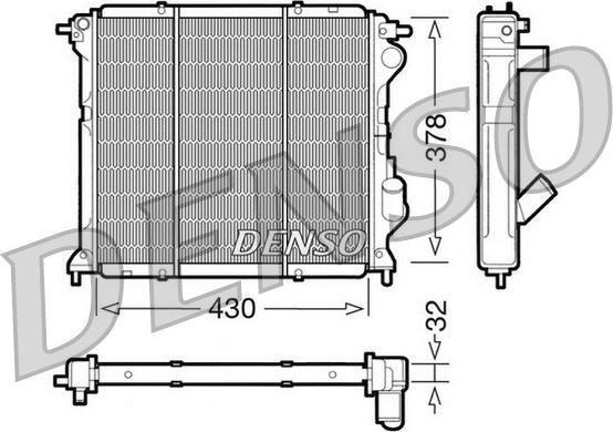 Denso DRM23027 - Радіатор, охолодження двигуна avtolavka.club