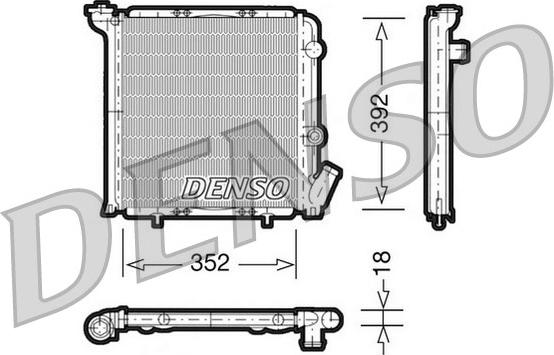 Denso DRM23071 - Радіатор, охолодження двигуна avtolavka.club