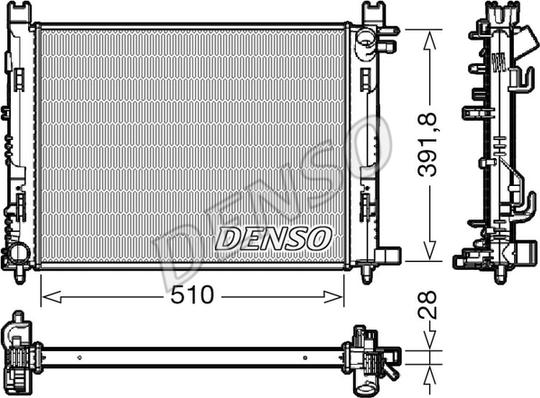 Denso DRM23109 - Радіатор, охолодження двигуна avtolavka.club