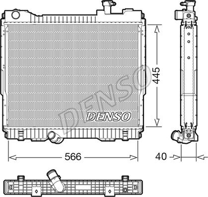 Denso DRM23119 - Радіатор, охолодження двигуна avtolavka.club