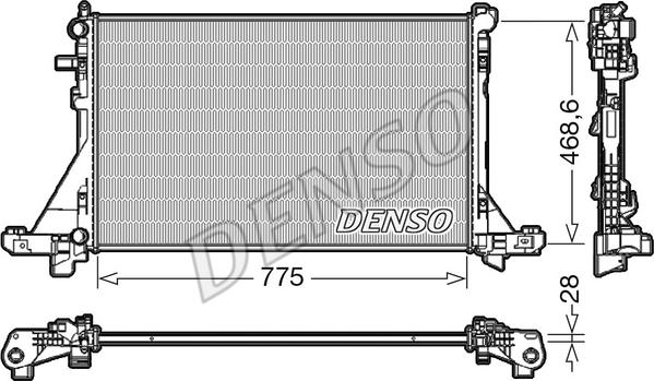 Denso DRM23112 - Радіатор, охолодження двигуна avtolavka.club