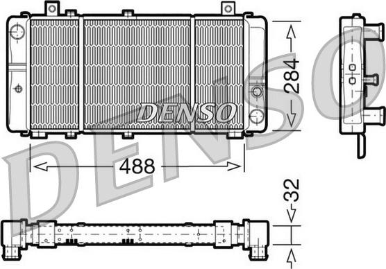 Denso DRM27001 - Радіатор, охолодження двигуна avtolavka.club