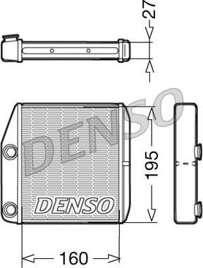 Denso DRR09075 - Теплообмінник, опалення салону avtolavka.club