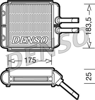 Denso DRR08001 - Теплообмінник, опалення салону avtolavka.club