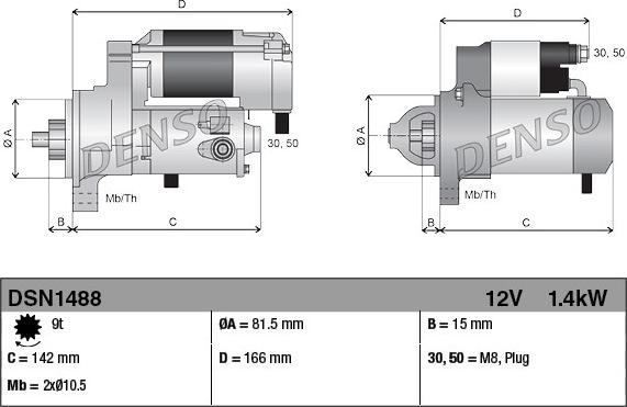 Denso DSN1488 - Стартер avtolavka.club