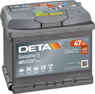 DETA DA472 - Стартерна акумуляторна батарея, АКБ avtolavka.club