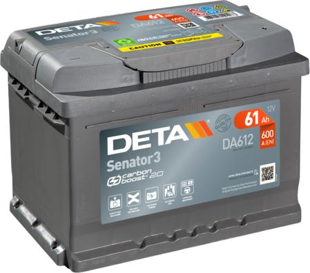 DETA DA612 - Стартерна акумуляторна батарея, АКБ avtolavka.club