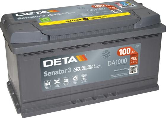 DETA DA1000 - Стартерна акумуляторна батарея, АКБ avtolavka.club