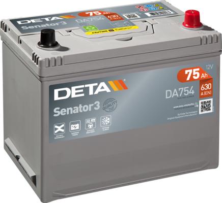 DETA DA754 - Стартерна акумуляторна батарея, АКБ avtolavka.club