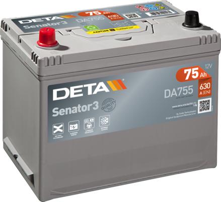 DETA DA755 - Стартерна акумуляторна батарея, АКБ avtolavka.club