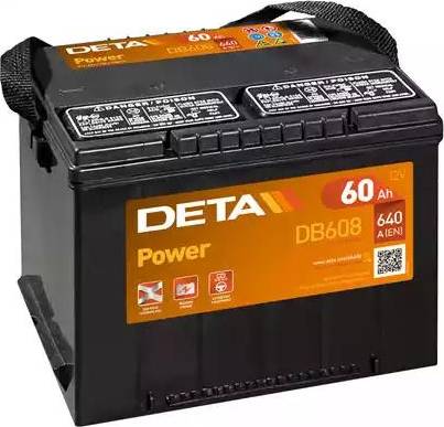 DETA DB608 - Стартерна акумуляторна батарея, АКБ avtolavka.club
