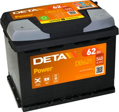 DETA DB621 - Стартерна акумуляторна батарея, АКБ avtolavka.club