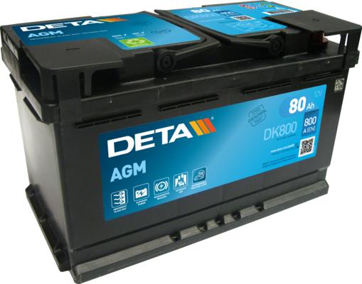 DETA DK800 - Стартерна акумуляторна батарея, АКБ avtolavka.club