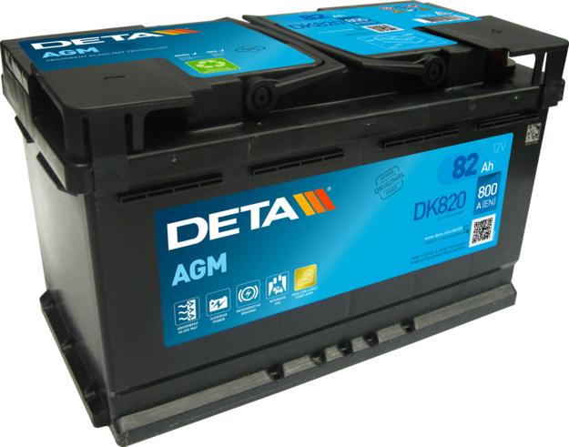 DETA DK820 - Стартерна акумуляторна батарея, АКБ avtolavka.club