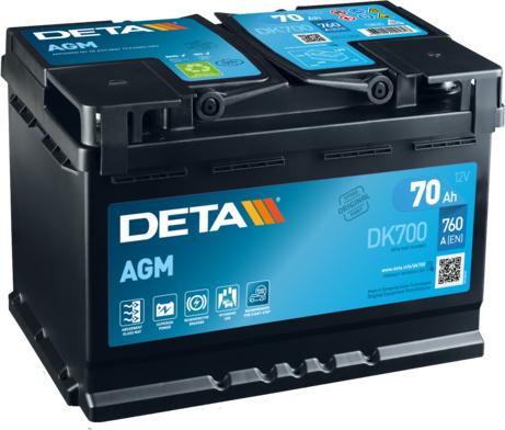 DETA DK700 - Стартерна акумуляторна батарея, АКБ avtolavka.club