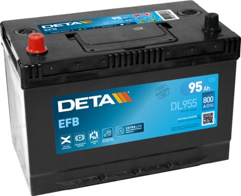 DETA DL955 - Стартерна акумуляторна батарея, АКБ avtolavka.club