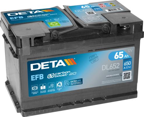 DETA DL652 - Стартерна акумуляторна батарея, АКБ avtolavka.club