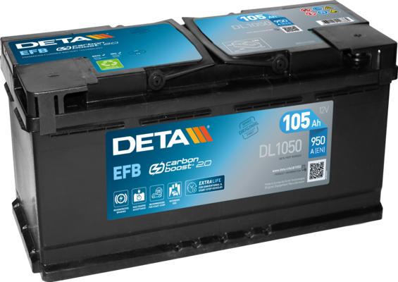 DETA DL1050 - Стартерна акумуляторна батарея, АКБ avtolavka.club