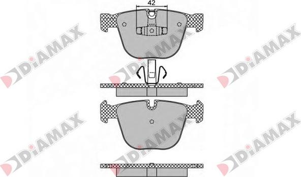 Diamax N09457 - Гальмівні колодки, дискові гальма avtolavka.club