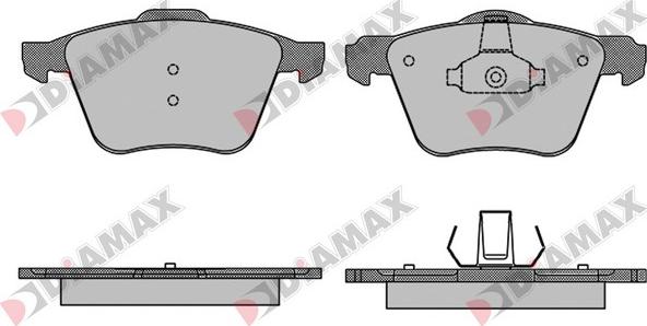 Diamax N09469 - Гальмівні колодки, дискові гальма avtolavka.club