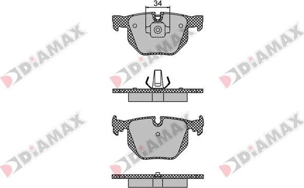 Diamax N09460 - Гальмівні колодки, дискові гальма avtolavka.club