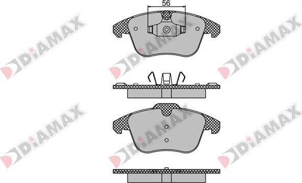 Diamax N09461 - Гальмівні колодки, дискові гальма avtolavka.club