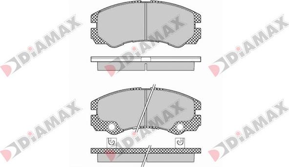 Diamax N09418 - Гальмівні колодки, дискові гальма avtolavka.club