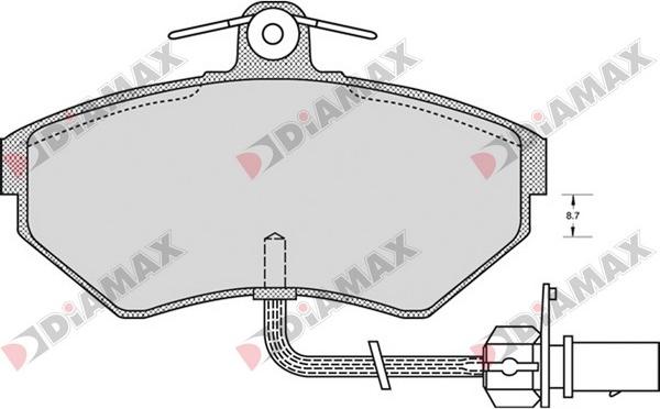 Diamax N09547 - Гальмівні колодки, дискові гальма avtolavka.club