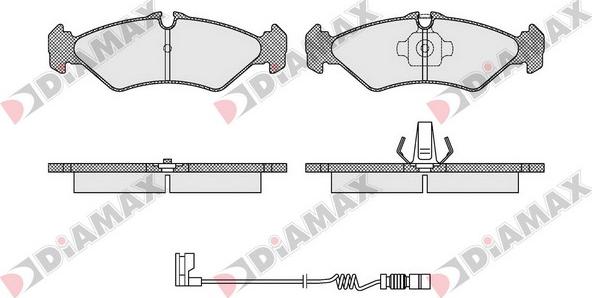 Diamax N09508A - Гальмівні колодки, дискові гальма avtolavka.club