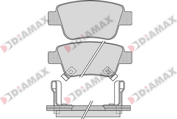 Diamax N09622 - Гальмівні колодки, дискові гальма avtolavka.club