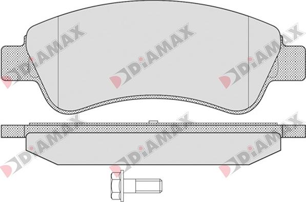 Diamax N09003 - Гальмівні колодки, дискові гальма avtolavka.club