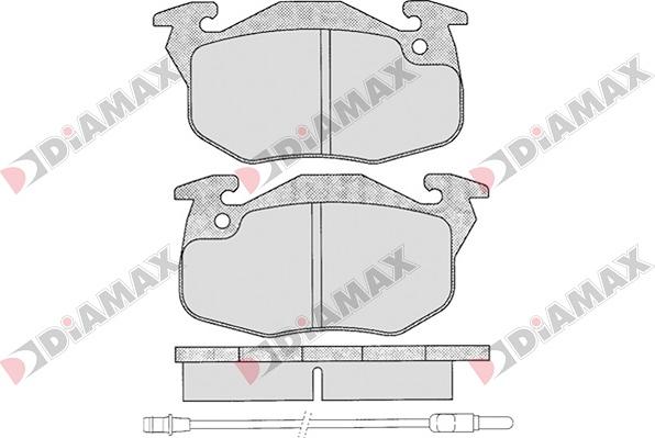 Diamax N09002 - Гальмівні колодки, дискові гальма avtolavka.club