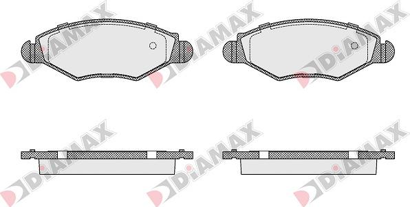 Diamax N09007 - Гальмівні колодки, дискові гальма avtolavka.club