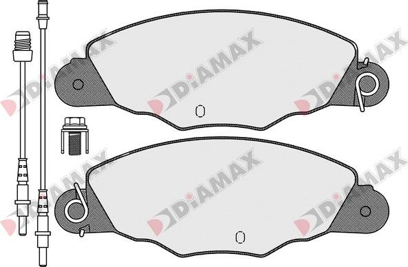 Diamax N09167 - Гальмівні колодки, дискові гальма avtolavka.club