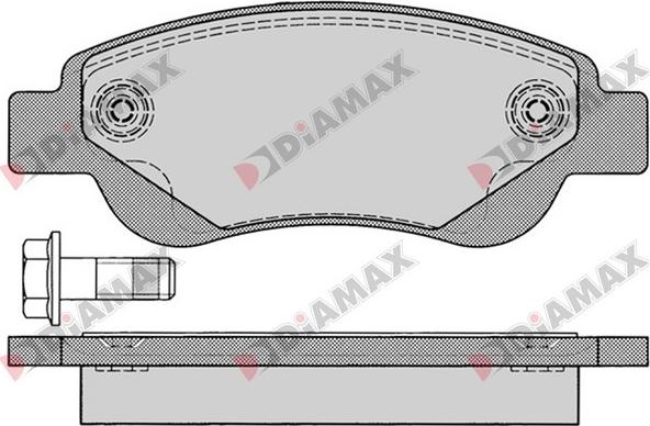 Diamax N09107 - Гальмівні колодки, дискові гальма avtolavka.club