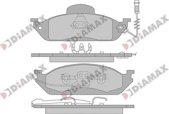 Diamax N09812 - Гальмівні колодки, дискові гальма avtolavka.club