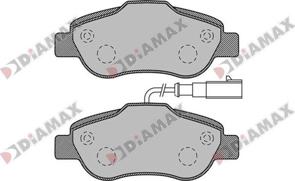 Diamax N09834 - Гальмівні колодки, дискові гальма avtolavka.club