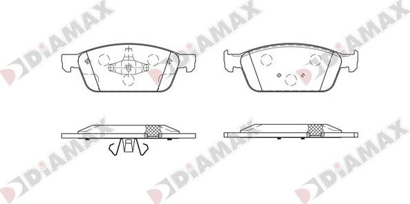 Diamax N09824 - Гальмівні колодки, дискові гальма avtolavka.club