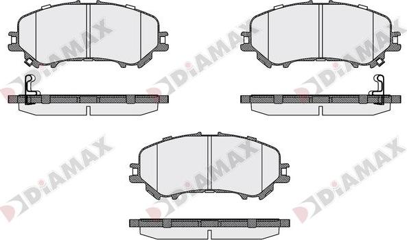 Diamax N09877 - Гальмівні колодки, дискові гальма avtolavka.club