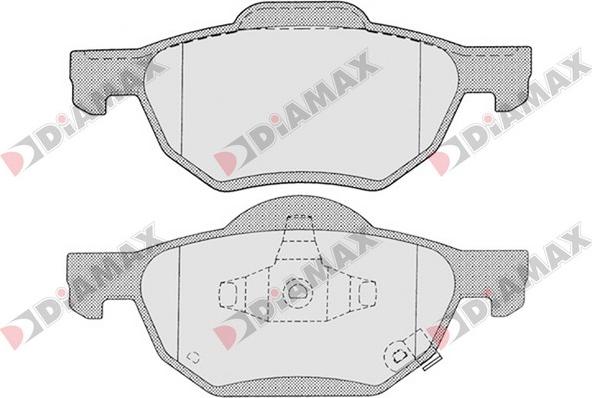 Diamax N09363 - Гальмівні колодки, дискові гальма avtolavka.club