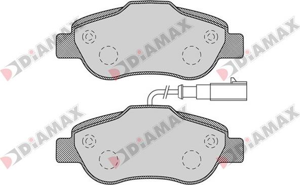 Diamax N09386 - Гальмівні колодки, дискові гальма avtolavka.club