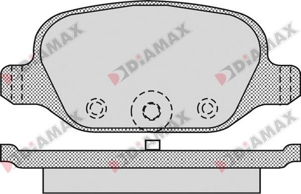 Diamax N09388 - Гальмівні колодки, дискові гальма avtolavka.club