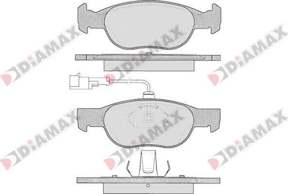 Diamax N09205 - Гальмівні колодки, дискові гальма avtolavka.club