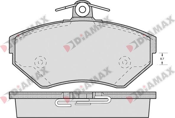 Diamax N09233 - Гальмівні колодки, дискові гальма avtolavka.club